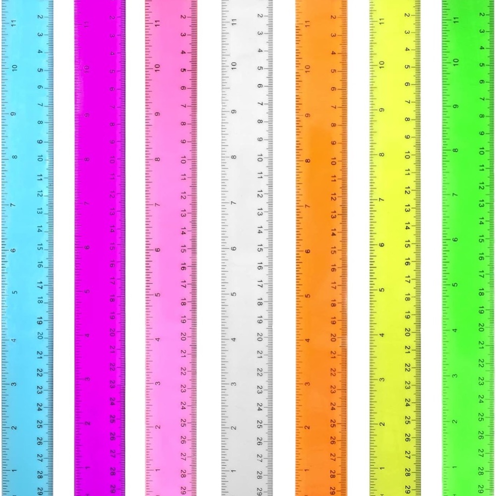 7 pack plastic Colorful Party Ruler Set